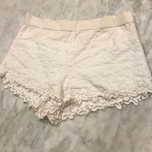 Lacy white shorts